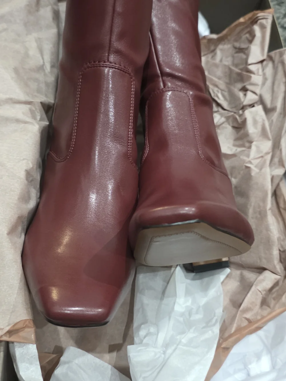 Franco Sarto L-Bowman,Red Sky Women's Knee High  Zip Leather Boot   Size 9.5M